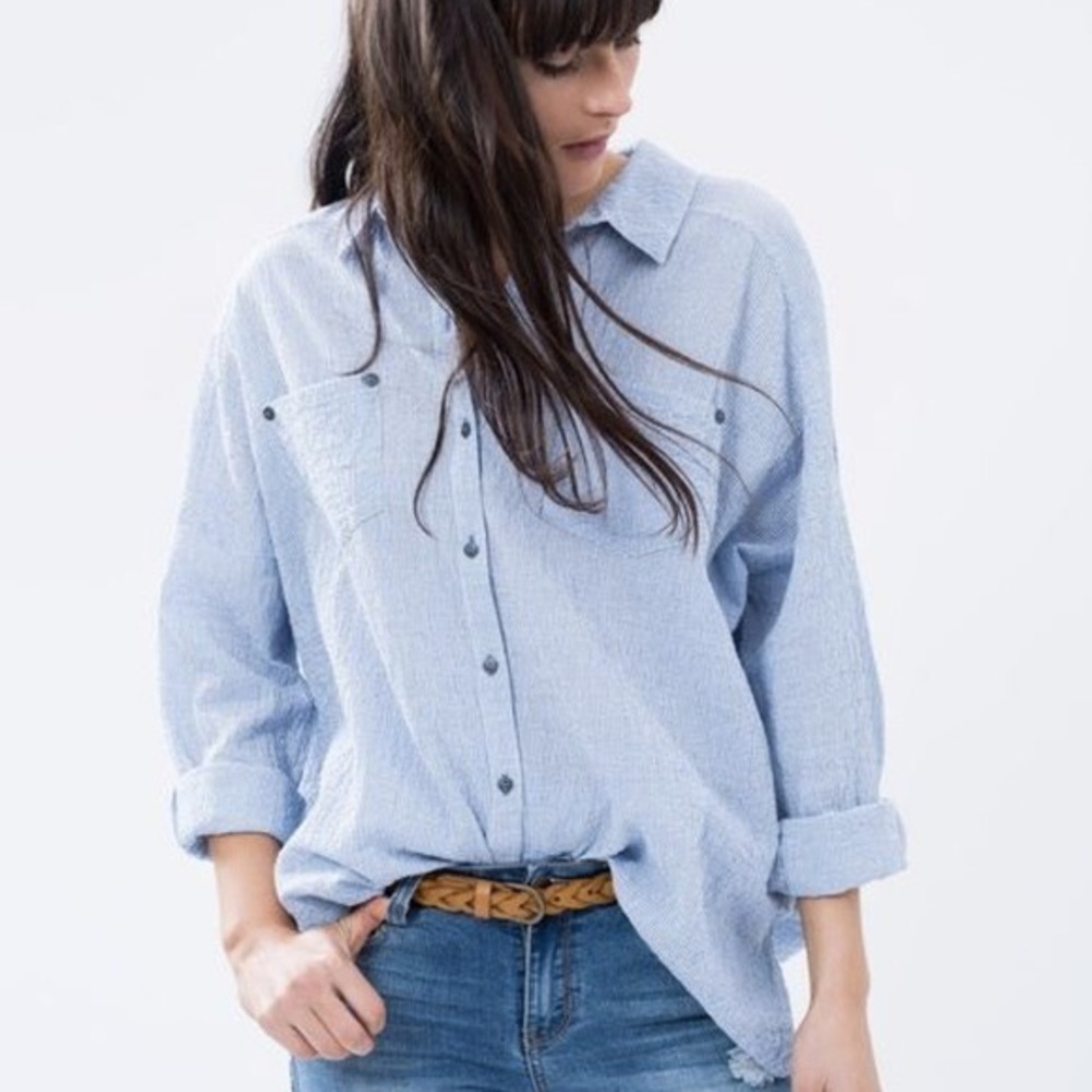 Free People Love Her Madly Puckered Top